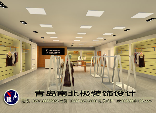 青岛EUIOMODA女装店面效果图设计角度1方案